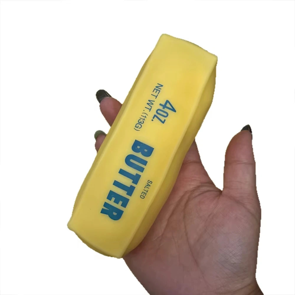 Butter Stick Squishy Stress Ball ADHD Fidget Toy Crunchy Squeeze Toy Round Blocks Filled ASMR Anti Stress Release Hand Gift Toy
