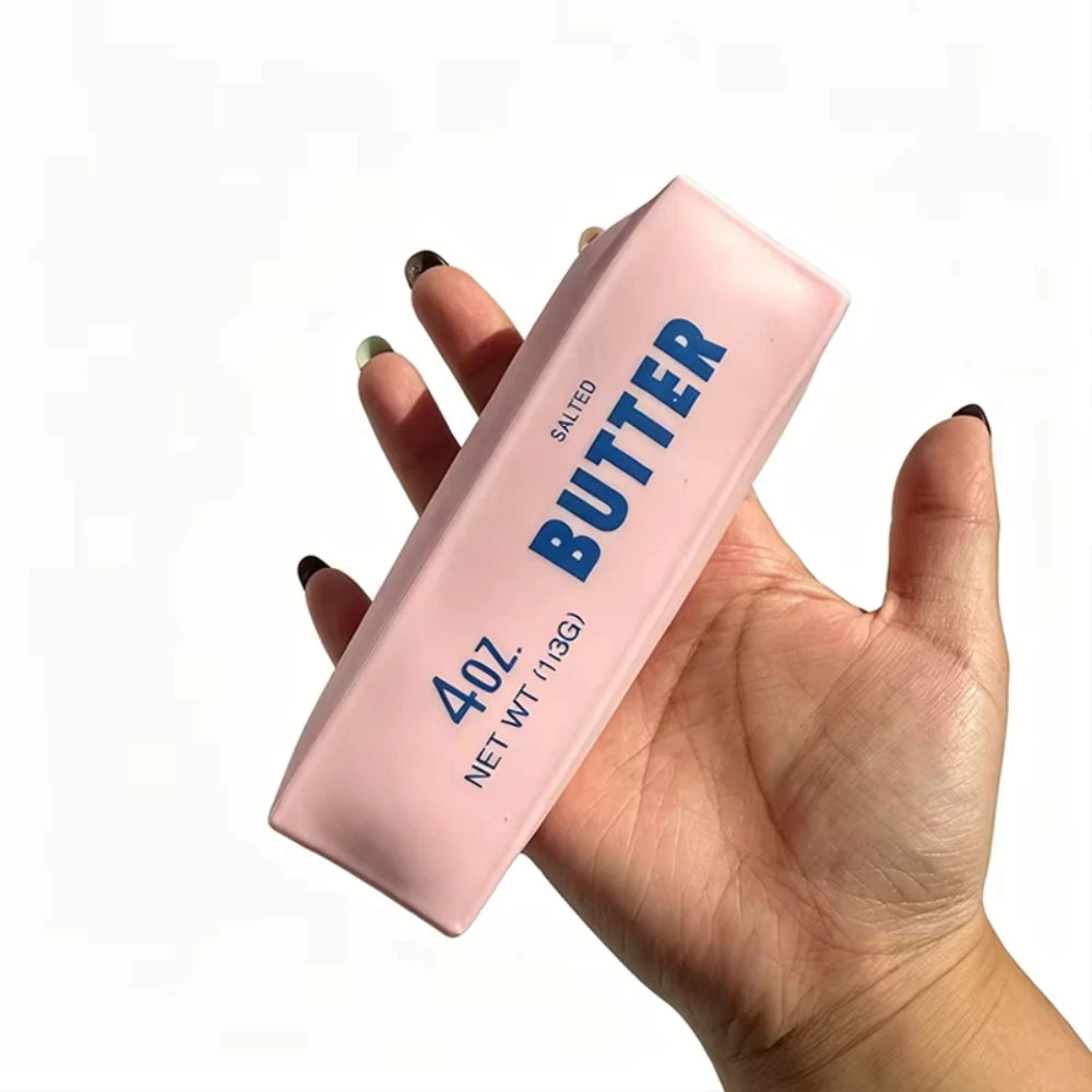 Butter Stick Squishy Stress Ball ADHD Fidget Toy Crunchy Squeeze Toy Round Blocks Filled ASMR Anti Stress Release Hand Gift Toy