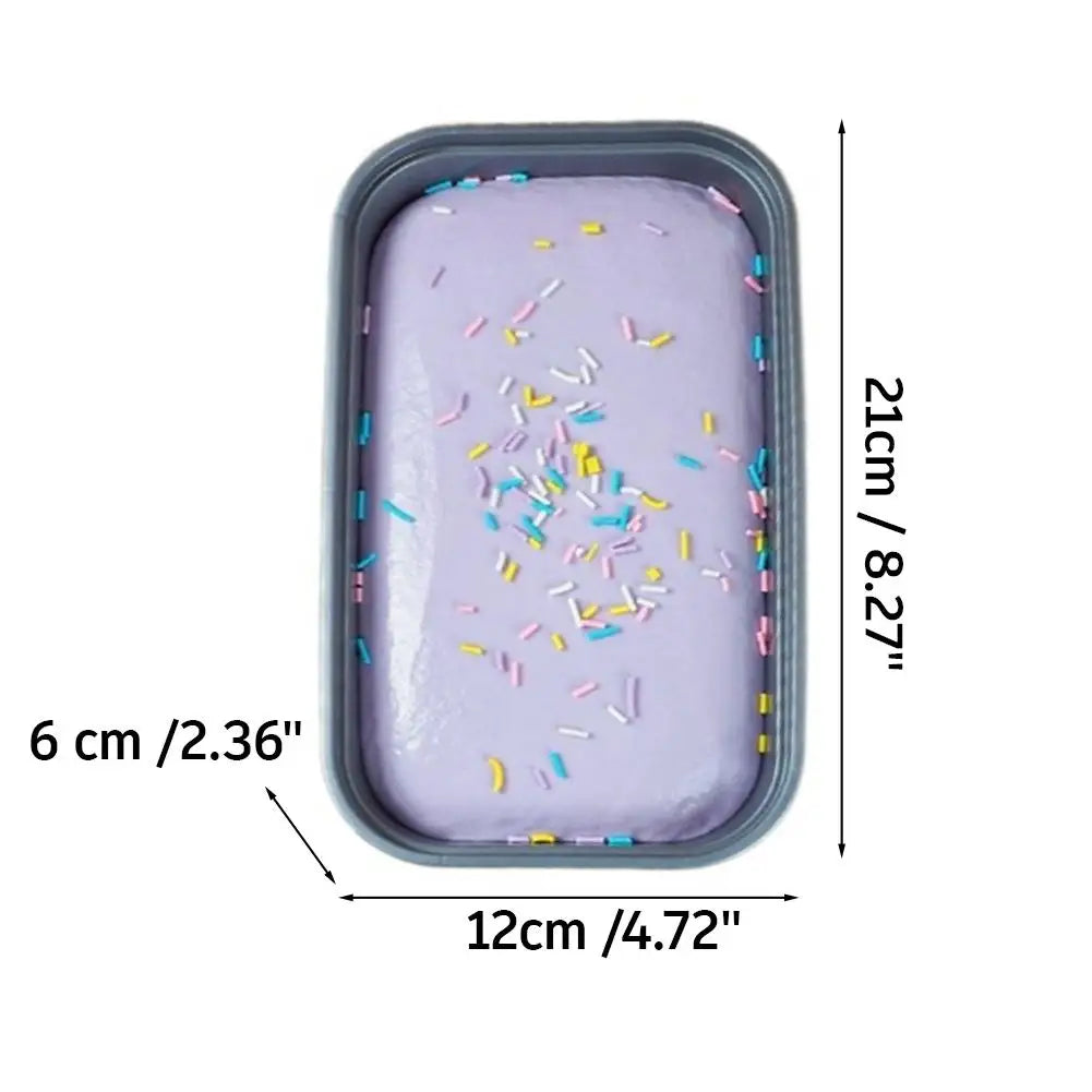 Soft PU Squeeshy Toy Stress Relieve Toy Butter Ice Cream Box Squishy Fidget Toy Anti Stress Sticky Box Cake Squishy Toy